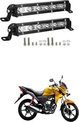 PRTEK Led Bar/Fog Light/Work Light Bar 6 LED 18 Watt 7 Inch Spot Beam 2 Pcs Universa Car & Bike 163 Fog Lamp Motorbike LED for Honda (12 V, 18 W)(CB Twister, Pack of 2)