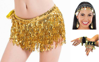 VRITRAZ Women Party Gold Fabric, Metal Belt