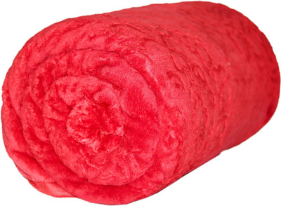 Nayan Enterprises Floral Single Mink Blanket for  Heavy Winter(Microfiber, Red)