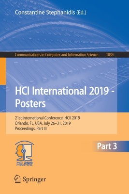 HCI International 2019 - Posters(English, Paperback, unknown)