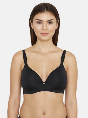 ZIVAME Women Full Coverage Heavily Padded Bra(Black)