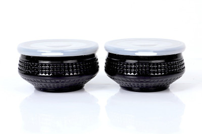 WINTERFELL Glass Grocery Container  - 400 ml(Black)