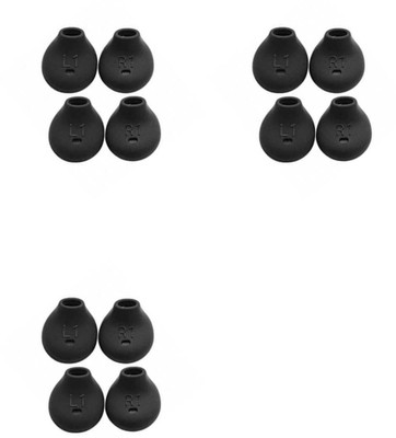 Hoppokart Black Ear Tips In The Ear Headphone Cushion(Pack of 12, Black)