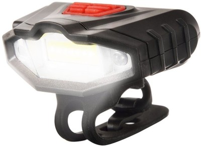 ZIGLY USB Rechargeable COB Bicycle Headlights 3 Mode LED Front Light(Black)