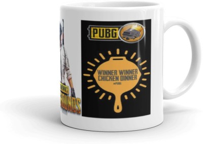 THE NK Store Winner Winner Chicken Dinner Pubg Printed Coffee And Tea Coffee Gifts for Girlfriend, Boyfriend, Wife 295 Ceramic Coffee Mug(320 ml)