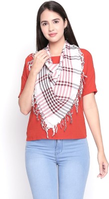 Style Quotient Checkered Cotton Viscose Blend Women Scarf