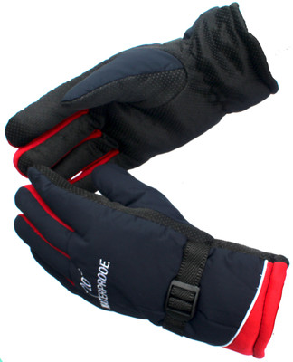 AlexVyan -20 Temperature Snow Proof Warm Winter Gloves Cycling Bike Motorcycle Protective Riding Gloves(Red)