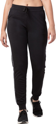 Bluecon Solid Women Black Track Pants