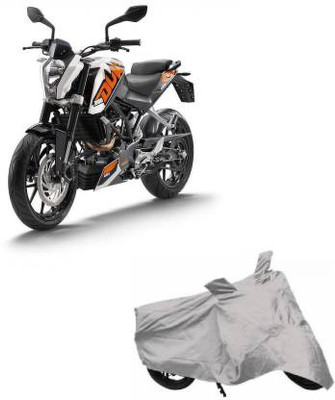 MOTOFLY Waterproof Two Wheeler Cover for KTM(Duke 200, Silver)