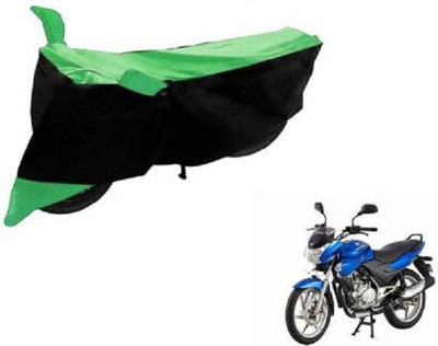 AK Star Waterproof Two Wheeler Cover for Bajaj(Discover 150 s, Green, Black)