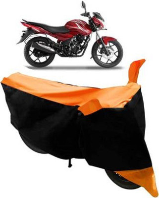 AK Star Waterproof Two Wheeler Cover for Bajaj(Discover 150 s, Orange, Black)