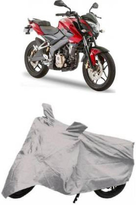 MOTOFLY Waterproof Two Wheeler Cover for Bajaj(Pulsar 200 NS DTS-i, Silver)