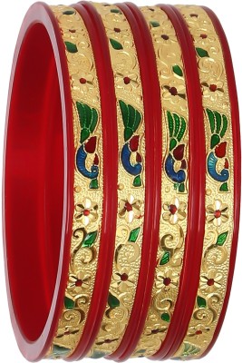 JOYERIA FASHIONS Plastic Gold-plated Bangle Set(Pack of 4)