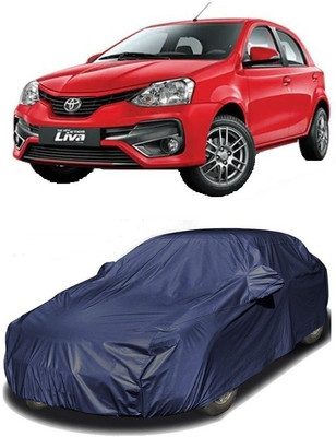 SA GROUP Car Cover For Toyota Etios Liva (With Mirror Pockets)(Blue)