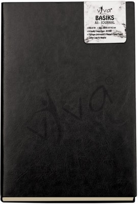 Viva Global Viva Basiks Journal - 176 Pages with Information + Planner +Ruled Pages A5 Notebook (Ruled pages + Information + Planner) 176 Pages(Black)