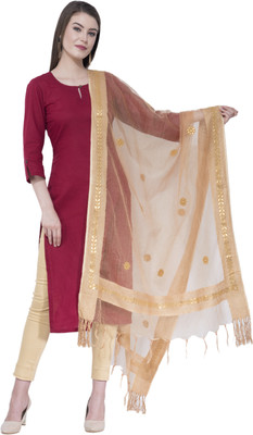 A R SILK Cotton Blend Embellished Women Dupatta