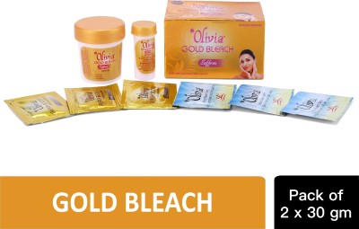 Olivia Skin Lightening Gold Bleach For Radiant Skin - Pack of 2(30 g)