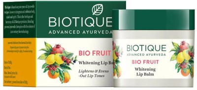 BIOTIQUE Bio Fruit Whitening Lip Balm 12gm (pack of 2) fruit(Pack of: 2, 24 g)