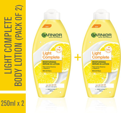Garnier Skin Naturals Light Lotion Pack of 2(500 ml)