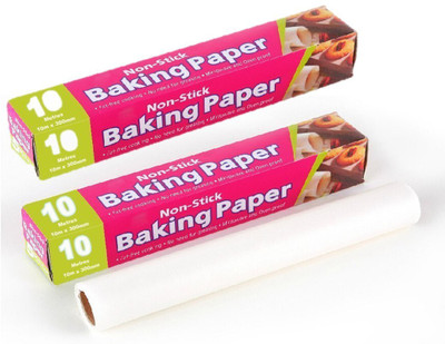 Bekner Non Stick Microwave & Oven Proof Baking Parchment Paper (10m x 300mm) Parchment Paper(Pack of 2, 20 m)
