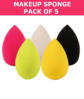 jmd anh world Beauty Blender Multicolor Makeup Sponge- Pack Of 5