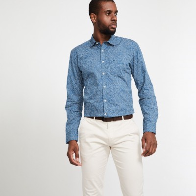 CODE CASUAL by Lifestyle Men Printed Casual Blue Shirt