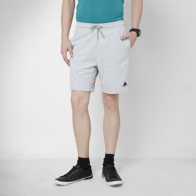 Kappa Self Design Men Grey Regular Shorts