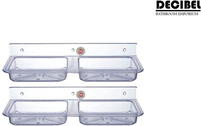 Decibel Unbreakable Soap dish visible screws(Clear)