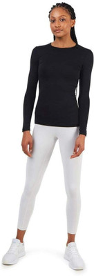 Zexer Solid Women Round Neck Black T-Shirt