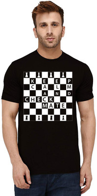 Aseria Graphic Print Men Round Neck Black T-Shirt