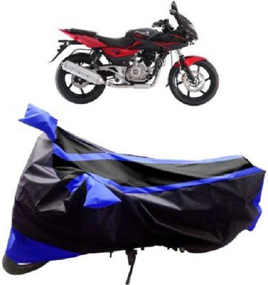 High Quality Waterproof Two Wheeler Cover for Bajaj(Pulsar 220 DTS-i, Blue, Black)