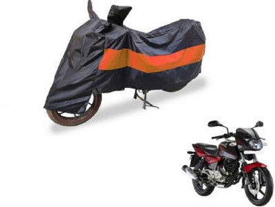 AK Star Waterproof Two Wheeler Cover for Bajaj(Pulsar 180 DTS-i, Orange, Black)