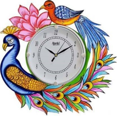Ajanta Analog 33 cm X 33 cm Wall Clock  (Multicolor, With Glass)