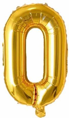 FL SJY Solid Foil Golden O Letter Balloon(Gold, Pack of 1)