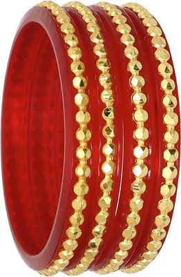 Barrfy Collections Plastic Gold-plated Bangle Set(Pack of 4)