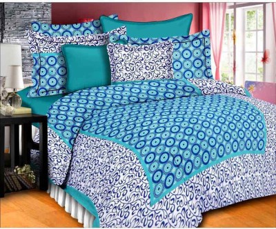 Frion Kandy Cotton Double Printed Flat Bedsheet(Pack of 1, Multicolor)