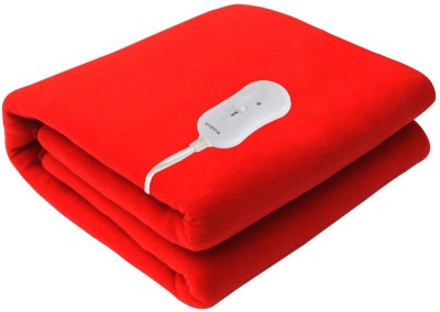 Pindia Solid Single Electric Blanket for  Heavy Winter(Polyester, Red)