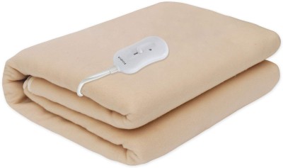 Pindia Solid Single Electric Blanket for  Heavy Winter(Polyester, Beige)