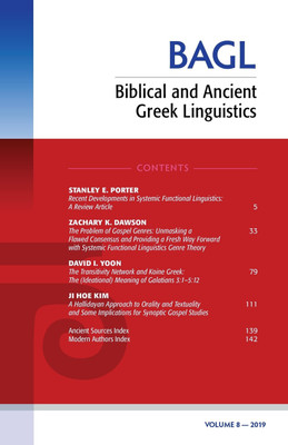 Biblical and Ancient Greek Linguistics, Volume 8(English, Paperback, unknown)