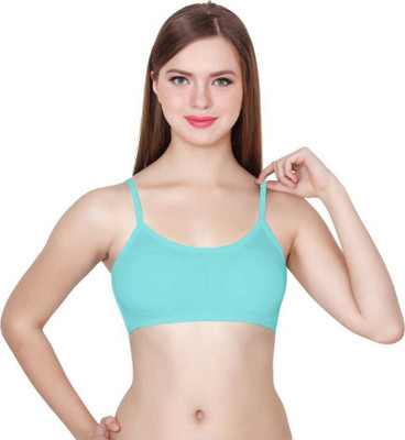 FNKSTYLE SPORTS BRA Women Cage Bra Lightly Padded Bra(Blue)