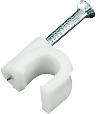 Engarc Circle Cable Clips/ Wire Fastener along Metal Nails Cable Protector(White)
