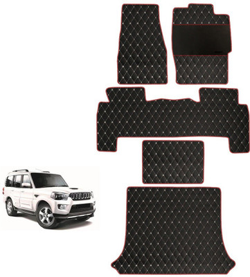 elegant Leatherite Standard Mat For  Mahindra New Scorpio(Black, Red)
