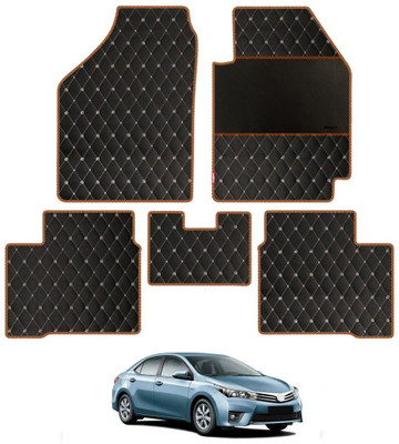 elegant Leatherite Standard Mat For  Toyota Corolla Altis(Black, Orange)