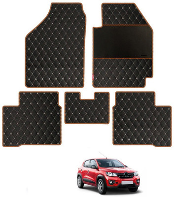 elegant Leatherite Standard Mat For  Renault Kwid(Black, Orange)