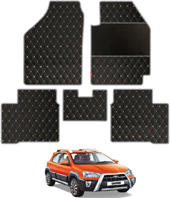 elegant Leatherite Standard Mat For  Toyota Etios Cross(Black, White)