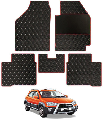 elegant Leatherite Standard Mat For  Toyota Etios Cross(Black, Red)
