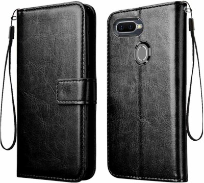 ISHANGEL Flip Cover for OPPO REALME 2 PRO Artificial Leather Wallet Design, Kickstand BACK CASE Cover(Black, Shock Proof, Pack of: 1)