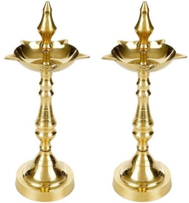 SH RETAIL Brass (Pack of 2) Table Diya Set(Height: 6.5 cm)