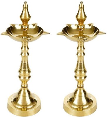 SH RETAIL Brass (Pack of 2) Table Diya Set(Height: 6.5 cm)