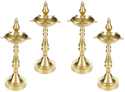 SH RETAIL Brass (Pack of 4) Table Diya Set(Height: 6.5 cm)